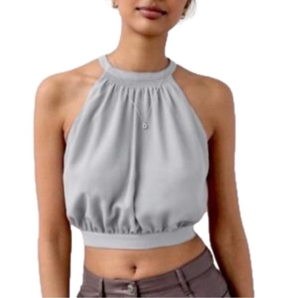 Aritzia Wilfred New Cadence Top in Pearl Grey Size Medium #76443